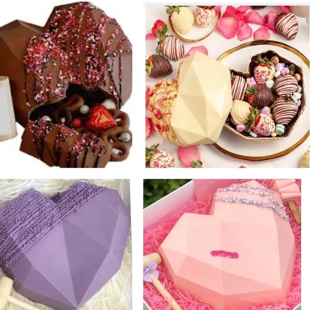 Heart Shape Pinata Valentines Day Reusable Mold DIY Kit Heart Wooden Mallet NIB - Picture 14 of 15